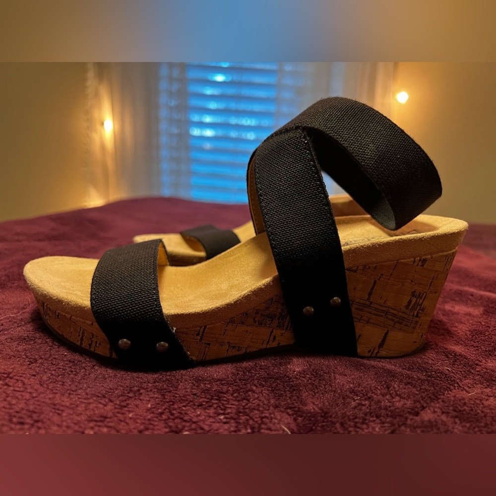 LifeStride Wedge Sandler - Black - 6.5